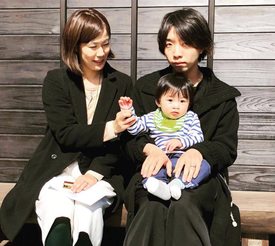 落合陽一と妻の落合美帆と子供